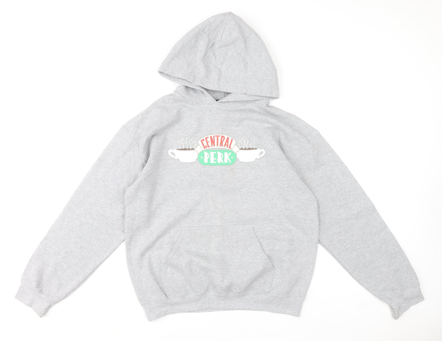 Friends Central Perk Grey Hoodie Women's Medium Pullover Sweatshirt