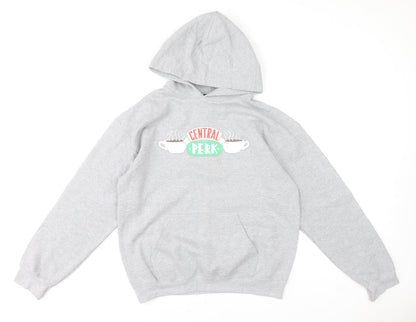 Friends Central Perk Grey Hoodie Women's Medium Pullover Sweatshirt