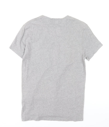 Jack Wills Mens Grey Graphic British Cotton T-Shirt XS Regular Fit