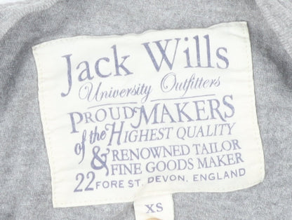 Jack Wills Mens Grey Graphic British Cotton T-Shirt XS Regular Fit