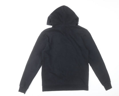 SikSilk Men's Black Pullover Hoodie XS Logo Fleece Long Sleeve