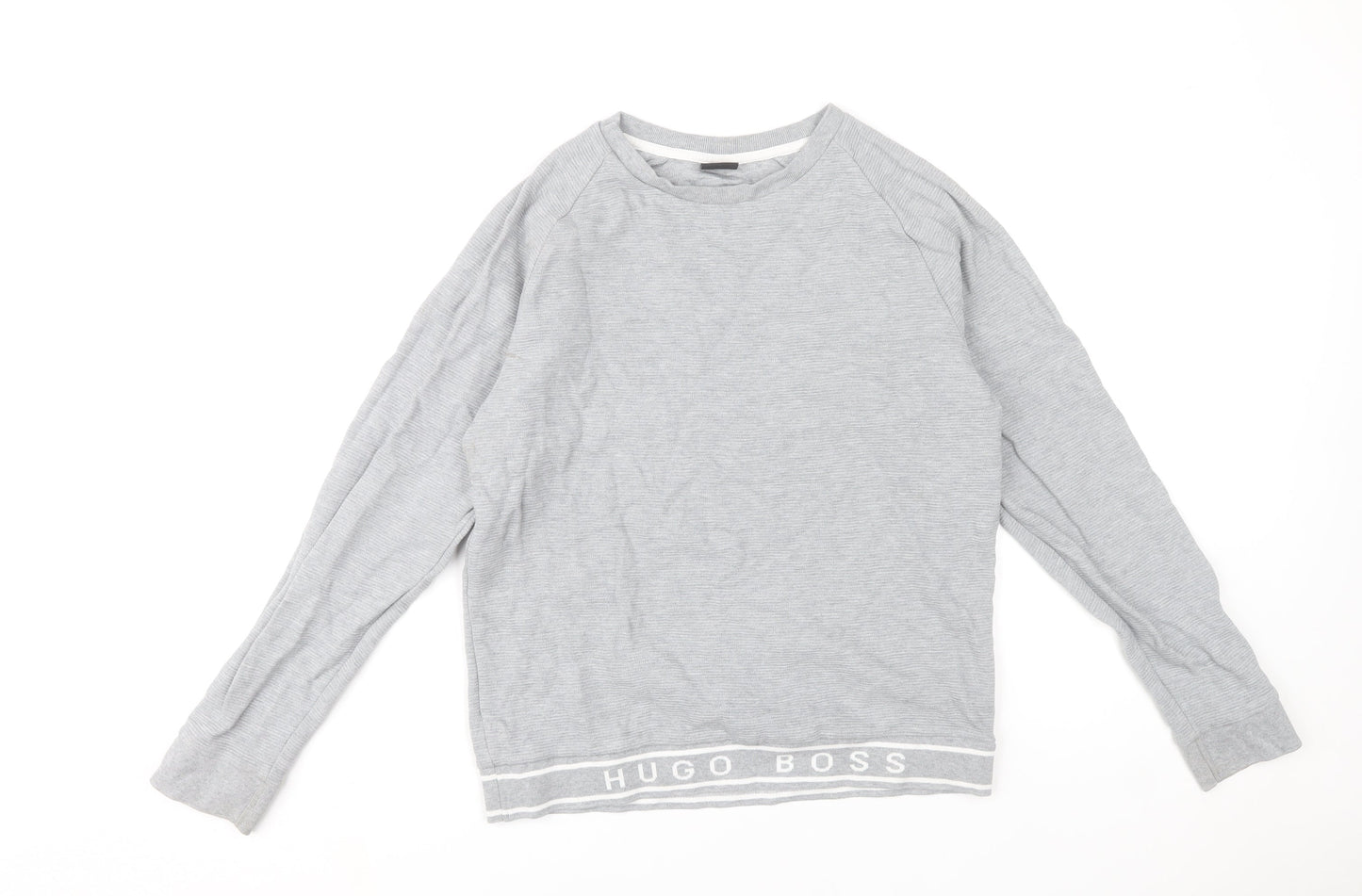 Mens UK Size S HUGO BOSS Grey Pullover Sweatshirt