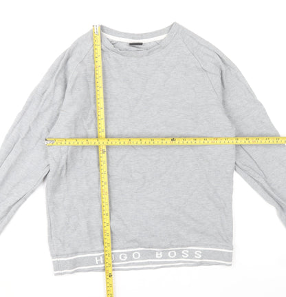 Mens UK Size S HUGO BOSS Grey Pullover Sweatshirt