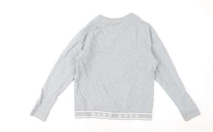 Mens UK Size S HUGO BOSS Grey Pullover Sweatshirt