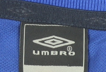 Umbro Men's Blue Short Sleeve Polo Shirt Size S Polyester Cotton