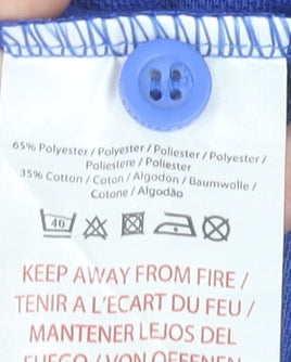 Umbro Men's Blue Short Sleeve Polo Shirt Size S Polyester Cotton