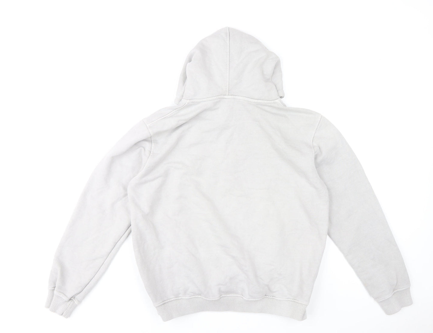 True Student Men's Grey Pullover Hoodie Medium Regular Fit Cotton