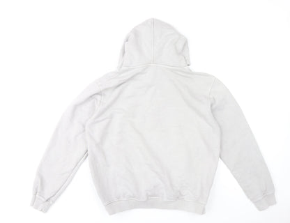 True Student Men's Grey Pullover Hoodie Medium Regular Fit Cotton