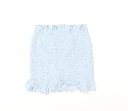 Abercrombie & Fitch Women’s Blue Floral Ruffle Mini Skirt Size M