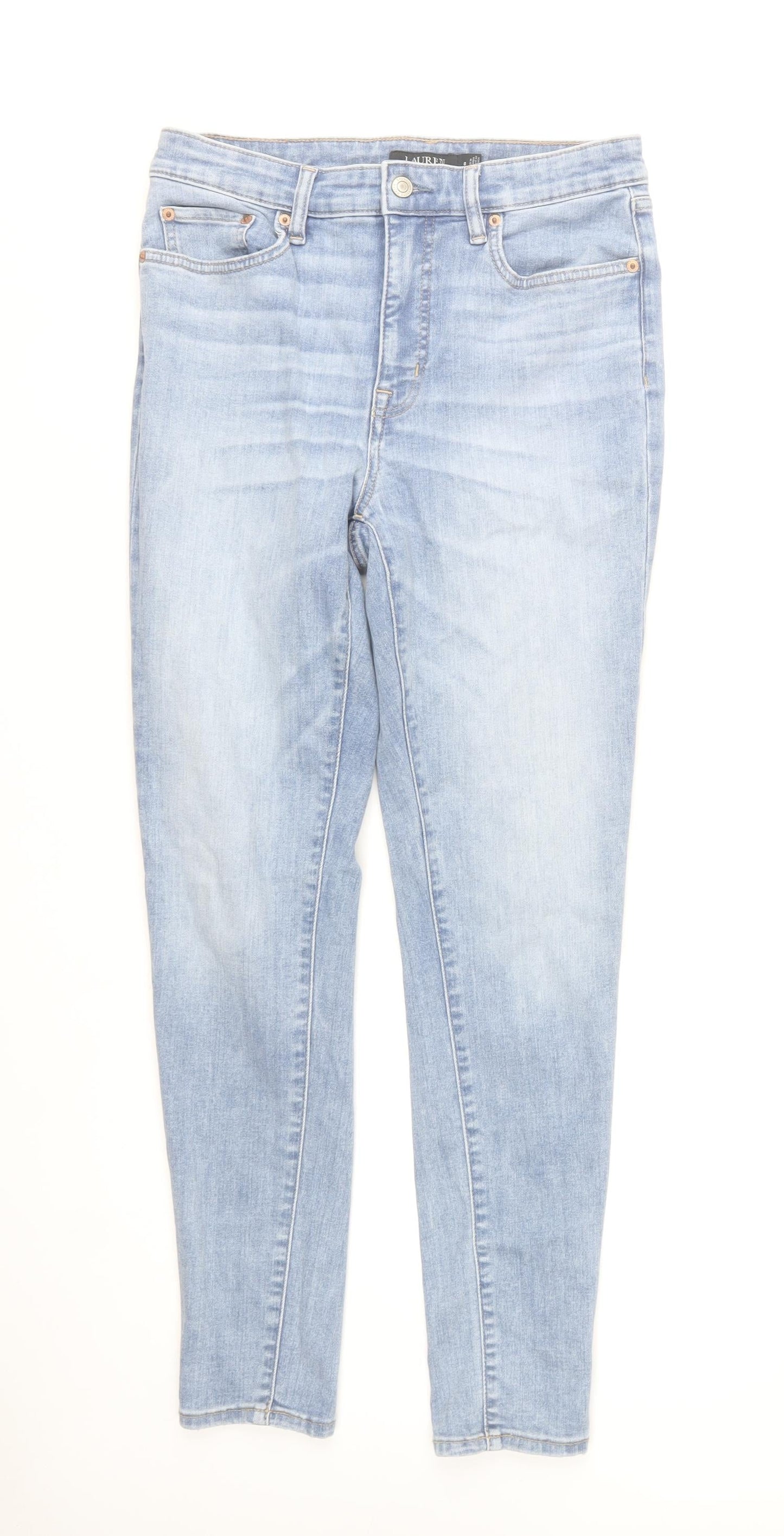 Ralph Lauren Women’s Blue Skinny Jeans Size 8 Mid Rise Denim