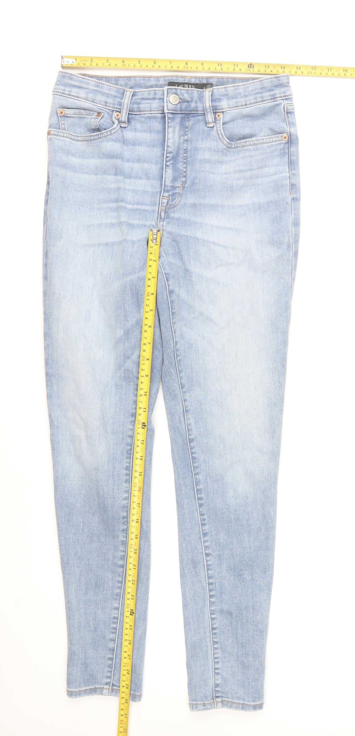 Ralph Lauren Women’s Blue Skinny Jeans Size 8 Mid Rise Denim