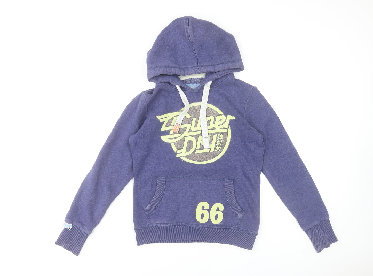 Superdry Women's Purple Pullover Hoodie Size S Cotton Blend