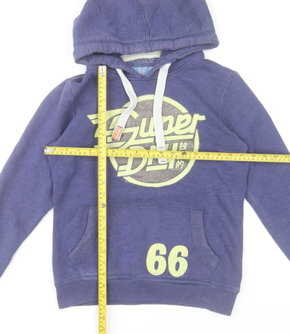 Superdry Women's Purple Pullover Hoodie Size S Cotton Blend