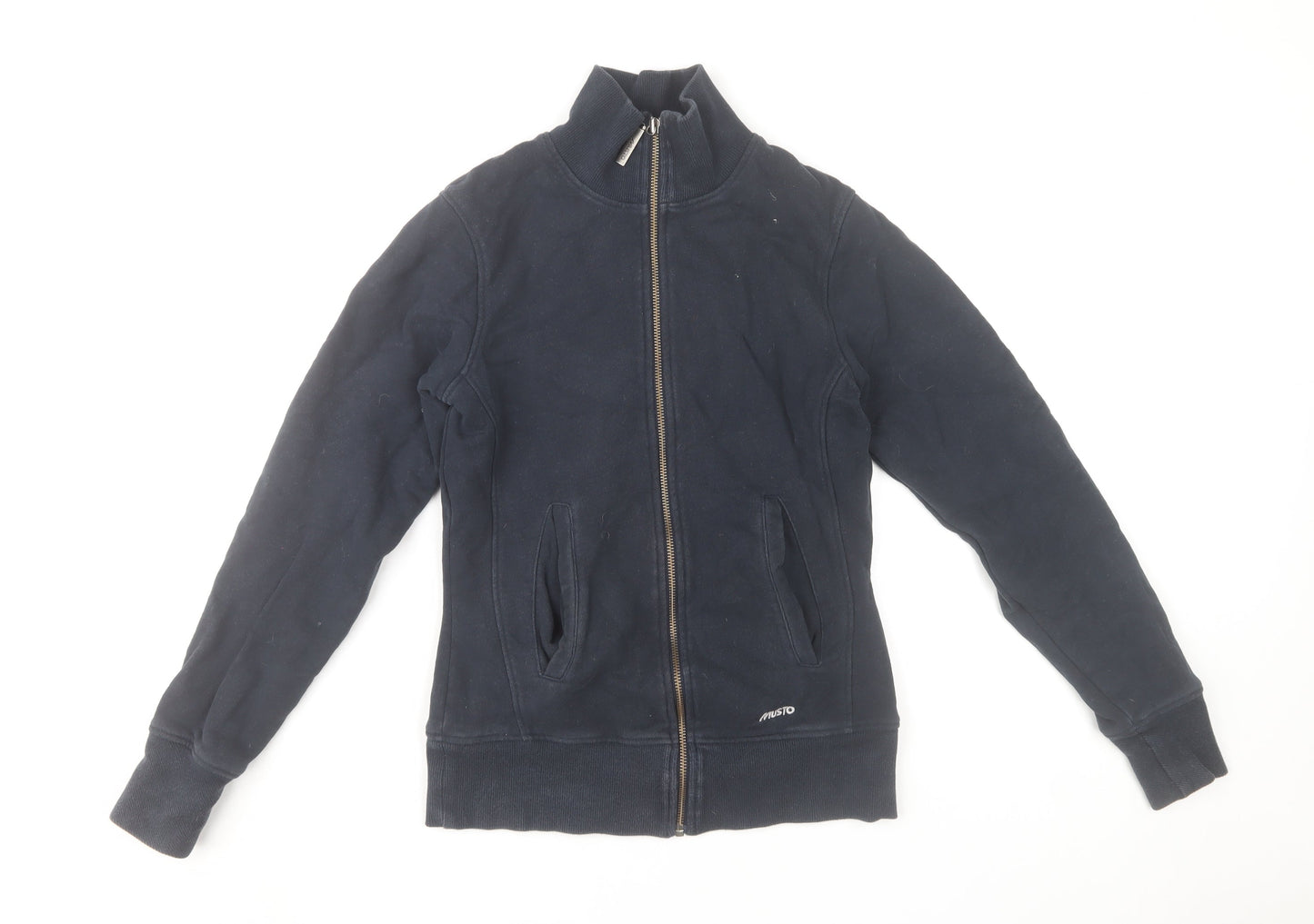 Musto Women's Navy Full Zip Cotton Sweatshirt Size 8