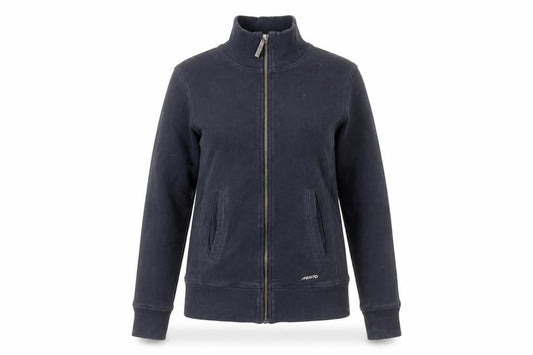Front view of Musto Women's Navy Full Zip Cotton Sweatshirt, size 8