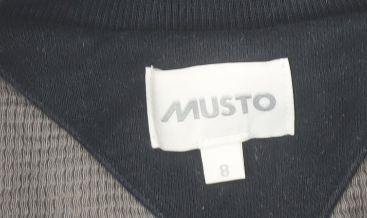 Musto Women's Navy Full Zip Cotton Sweatshirt Size 8
