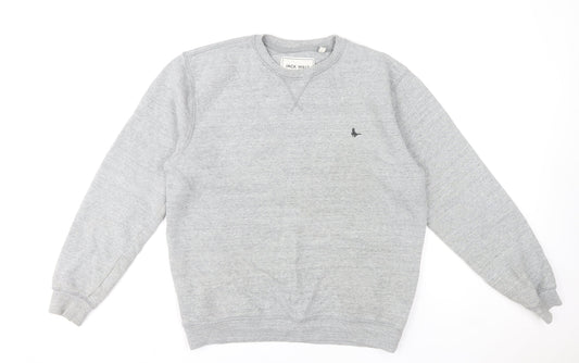 Mens UK Size M Jack Wills Grey Pullover Sweatshirt