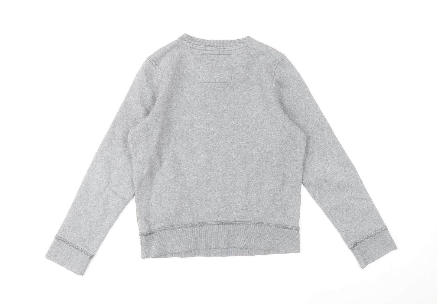 Abercrombie Boys Grey XL Pullover Fleece Sweatshirt Logo Crew Neck
