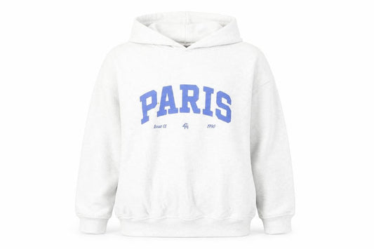 4th & Reckless Women's Grey Paris Hoodie UK 12 Pullover Sweatshirt
