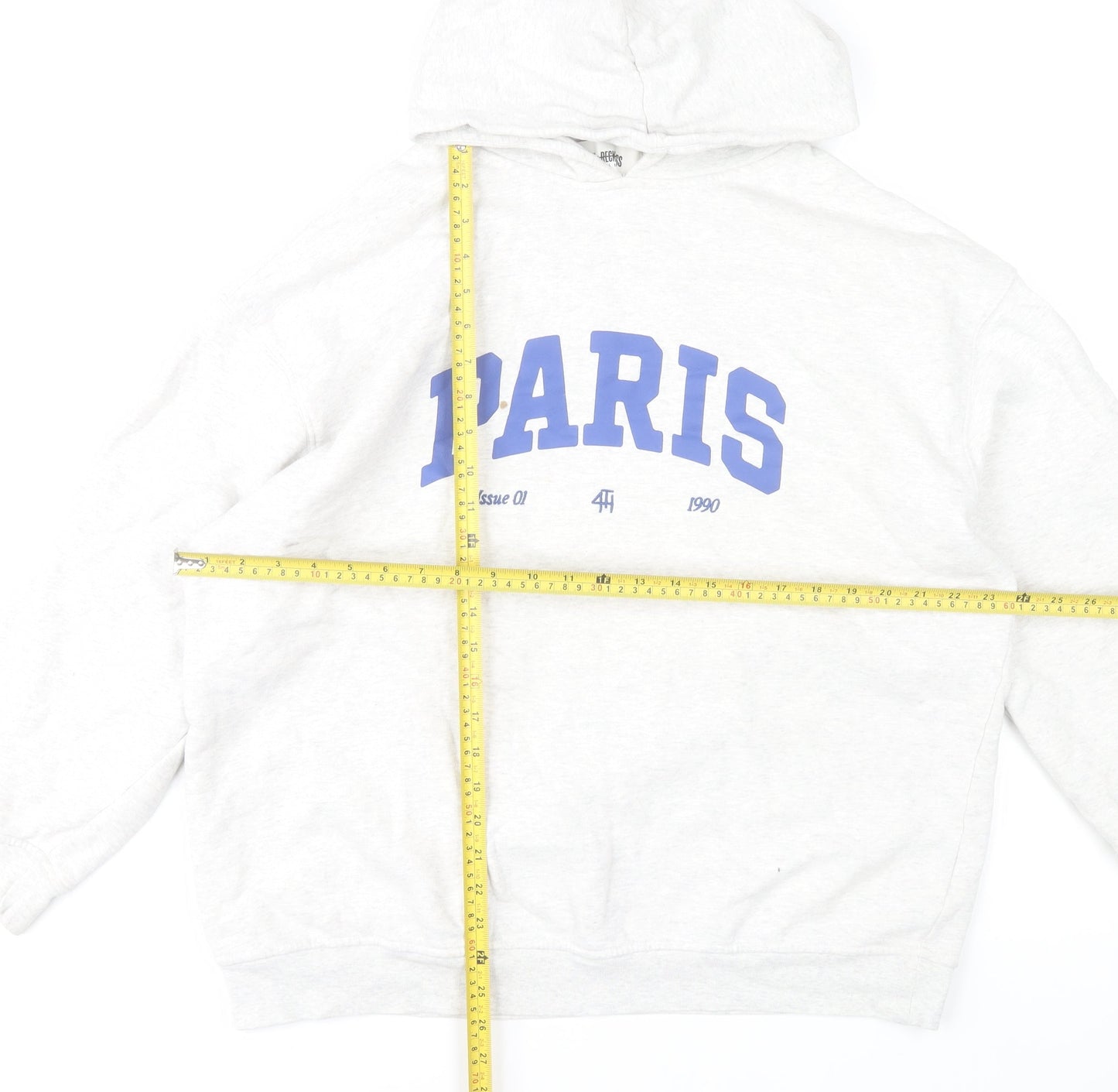 4th + Reckless Women's Grey Paris Hoodie UK 12 Pullover Sweatshirt