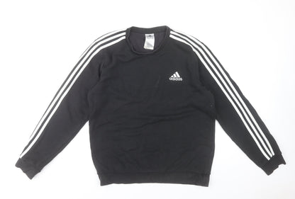 Adidas Men's Black Pullover Sweatshirt M Crew Neck Sports Top