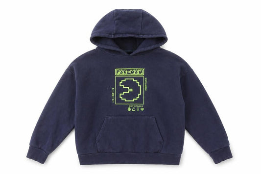 GAP Boys Navy Pac-Man Pullover Hoodie XL 12-13 Years Cotton Blend