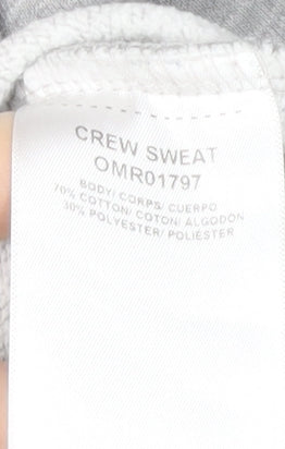 Ellesse Womens Grey Crew Neck Sweatshirt Medium Logo Print Casual