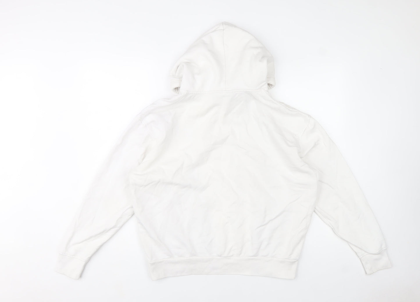 Weekday Women White XS Pullover Hoodie Cotton Blend Casual
