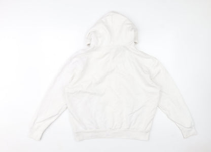 Weekday Women White XS Pullover Hoodie Cotton Blend Casual