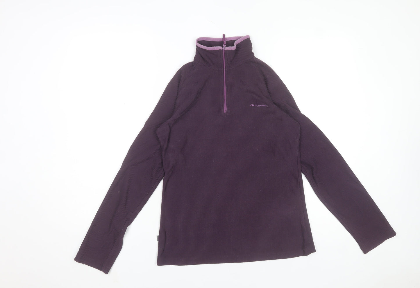 Mountain Life Womens Purple Size 8 1/2 Zip Fleece Sweatshirt