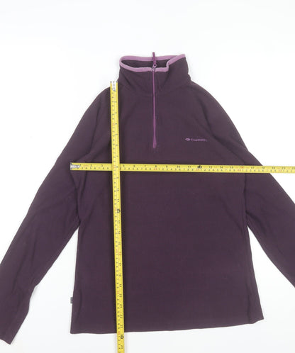 Mountain Life Womens Purple Size 8 1/2 Zip Fleece Sweatshirt