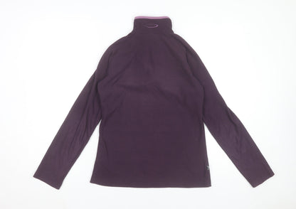Mountain Life Womens Purple Size 8 1/2 Zip Fleece Sweatshirt