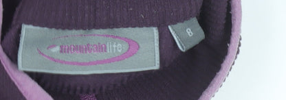 Mountain Life Womens Purple Size 8 1/2 Zip Fleece Sweatshirt