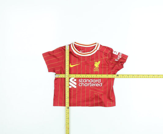 Nike Boys Red Liverpool FC Short Sleeve Football Shirt 6-9 Months