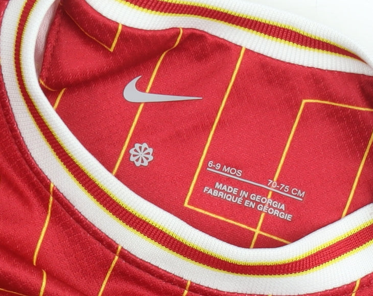 Nike Boys Red Liverpool FC Short Sleeve Football Shirt 6-9 Months