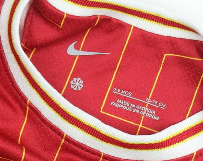 Nike Boys Red Liverpool FC Short Sleeve Football Shirt 6-9 Months