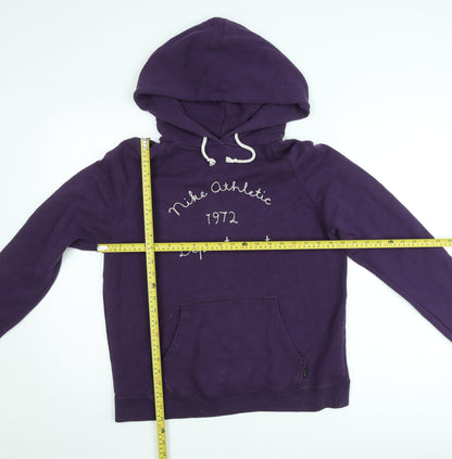 Nike Women's Purple Athletic Dept Hoodie Size L Pullover Cotton Blend