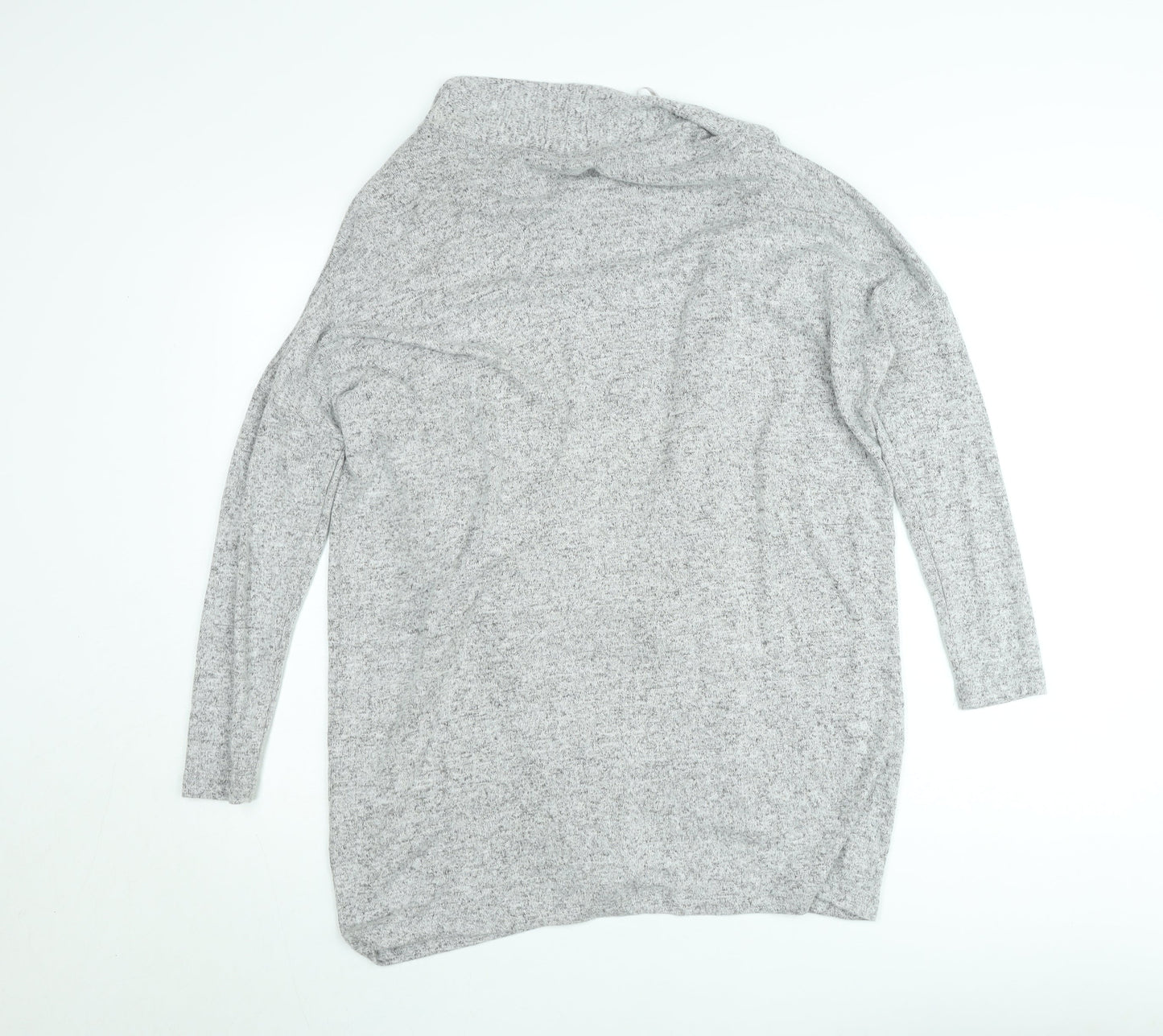 Fullcircle Women Grey Small Open Front Long Sleeve Cardigan