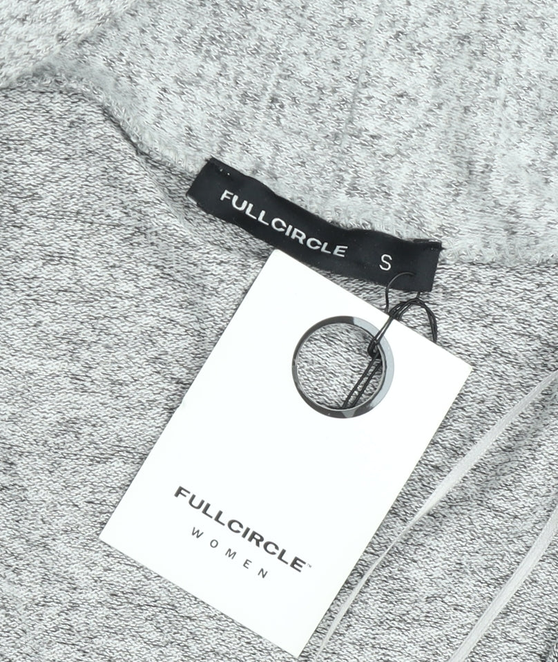 Fullcircle Women Grey Small Open Front Long Sleeve Cardigan