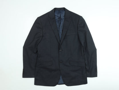 Marco Capelli Men's Blue 38R Wool Blend Formal Blazer Jacket