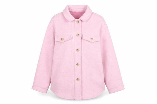 Dunnes Women Pink Button Up Shacket Jacket Size L