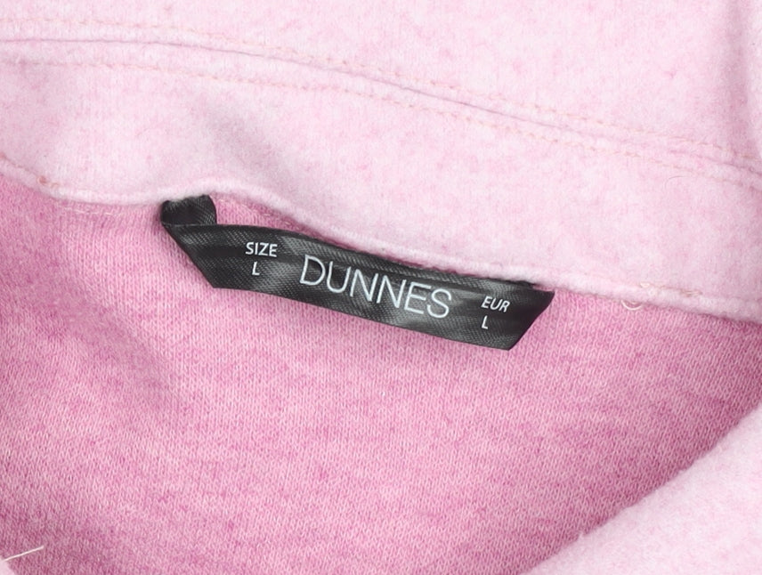 Dunnes Women Pink Button Up Shacket Jacket Size L