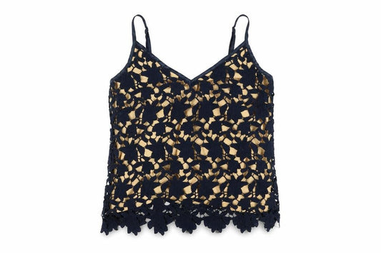 Vero Moda Women's Blue Lace Camisole Top Size M