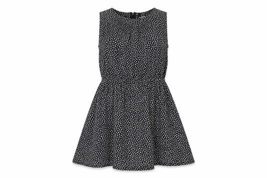 Benetton Women Black Geometric A-Line Knee Length Dress Size M
