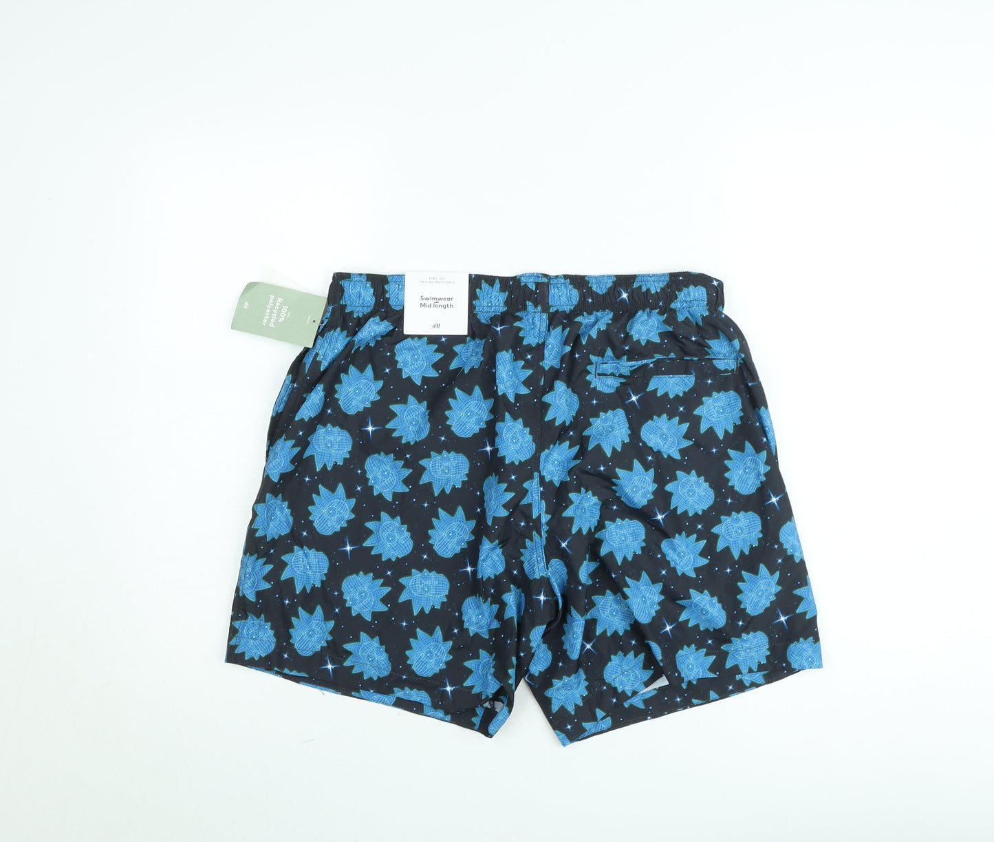 H&M Mens Blue Cartoon Network Swim Shorts L Quick Dry