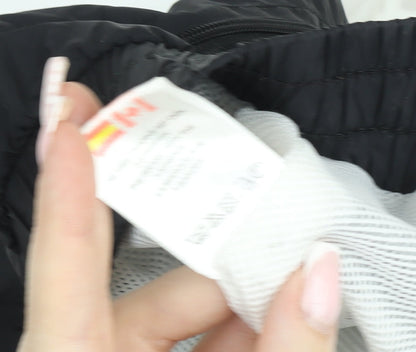 Adidas Men's 2XL Black Grey White Hooded Windbreaker Jacket