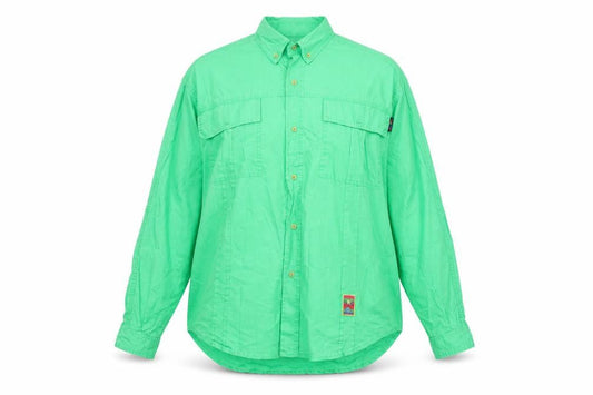 Paco Women’s Green Cotton Long Sleeve Button-Up Shirt M