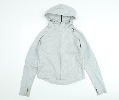 Mens UK Size XS PUMA Grey Full Zip Hoodie