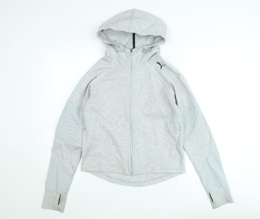 Mens UK Size XS PUMA Grey Full Zip Hoodie