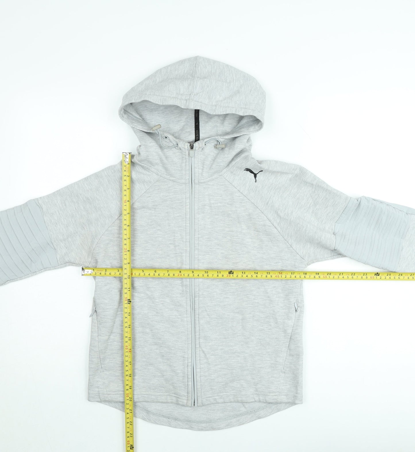 Mens UK Size XS PUMA Grey Full Zip Hoodie